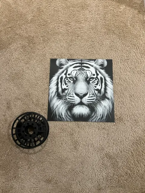 HueForge model: LARGE 400x400 Tiger Art Hueforge by RP47 Designs