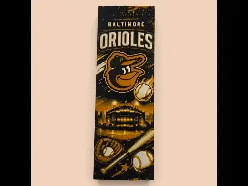 HueForge model: MLB Baltimore Orioles 50mm by 150mm Bookmark by MythicHue's