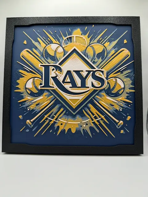 HueForge model: Tampa Bay Rays - MLB Hueforge by Canadian Gamer