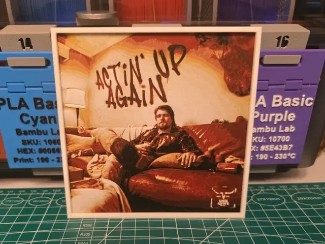 HueForge model: Gavin Adcock "Actin' Up Again" Album - Hueforge by Lumpy3D