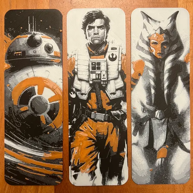 HueForge model: Star Wars Bookmarks 2.0 by JustBe 3D Printing