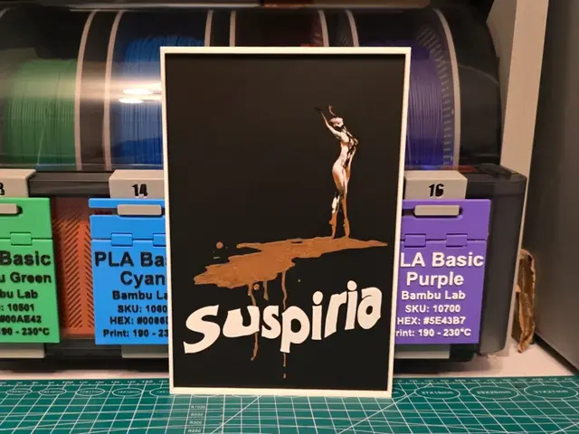 HueForge model: Suspiria Movie Poster - Hueforge Art by Lumpy3D