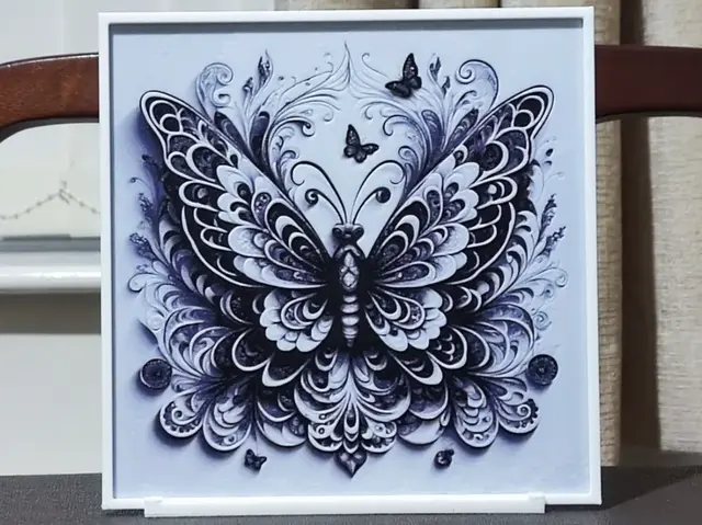 HueForge model: The Butterfly Effect - 3 Color by BoDad