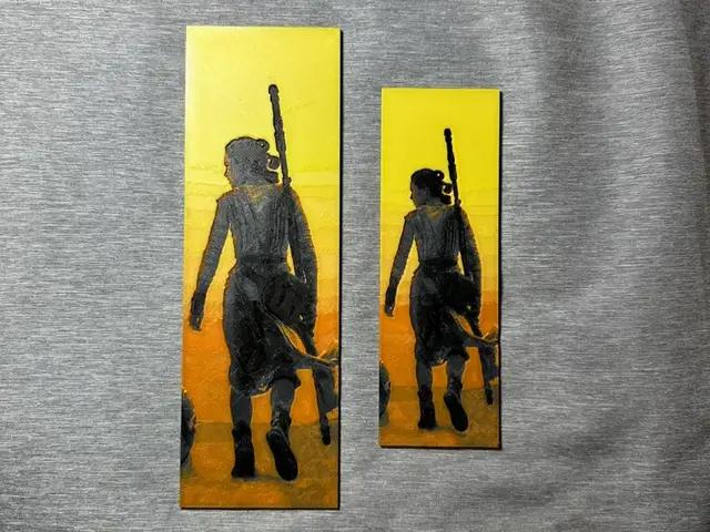 HueForge model: Rey Bookmark - 2 sizes by Hey Ben
