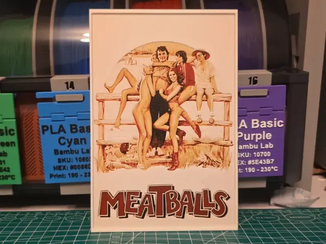 HueForge model: Meatballs Movie Poster - Hueforge Art by Lumpy3D