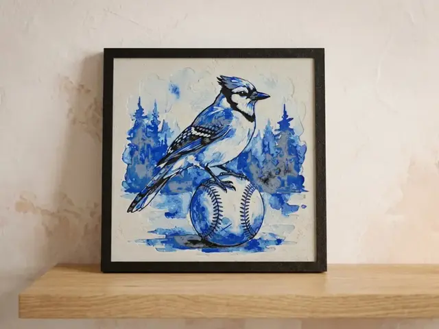 HueForge model: Blue Jay Baseball - Hueforge by LED