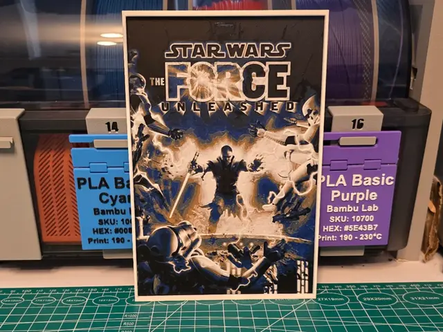 HueForge model: Star Wars: The Force Unleashed Game - Hueforge Art by Lumpy3D