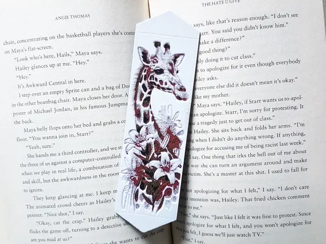 HueForge model: Bookmark, Giraffe by Dame Jo