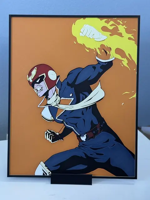 HueForge model: Captain Falcon by Strata Prints