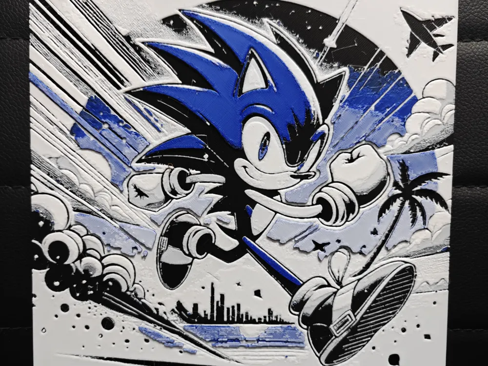 Sonic by TheHueforgeLady HueForge model: Sonic by TheHueforgeLady