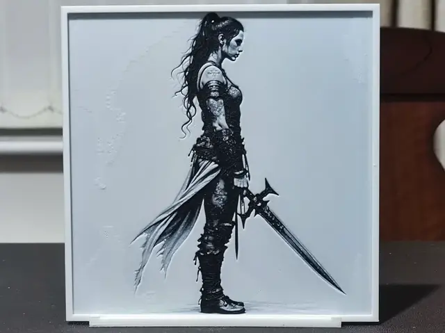 HueForge model: Warrior Princess - HueForge 2 Color by BoDad