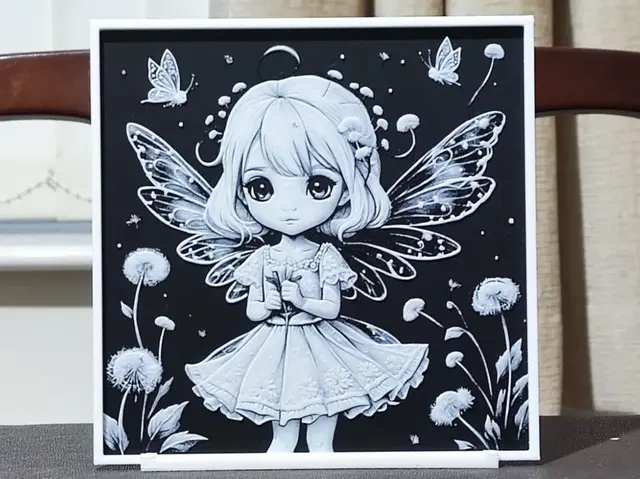 HueForge model: Chibi Dandelion Fairy - 2 Color by BoDad