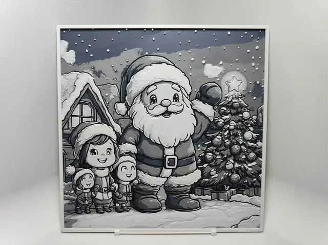 HueForge model: Santa with Kids - Hueforge by BeaN