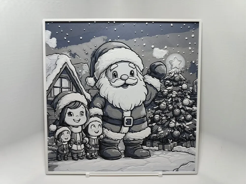Santa with Kids - Hueforge by BeaN HueForge model: Santa with Kids - Hueforge by BeaN