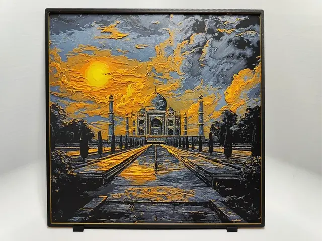HueForge model: Taj Mahal Sunset - Hueforge by BeaN