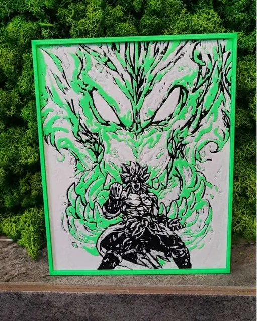 HueForge model: Saiyan Aura by Garuda3D