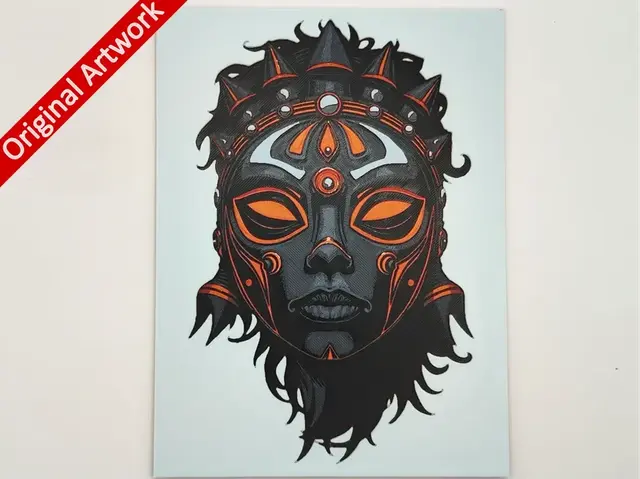 HueForge model: Painted african face - hueforge by Altf4-Formation