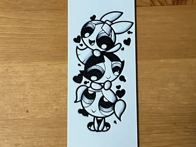 HueForge model: power puff girls bookmark by Morganja