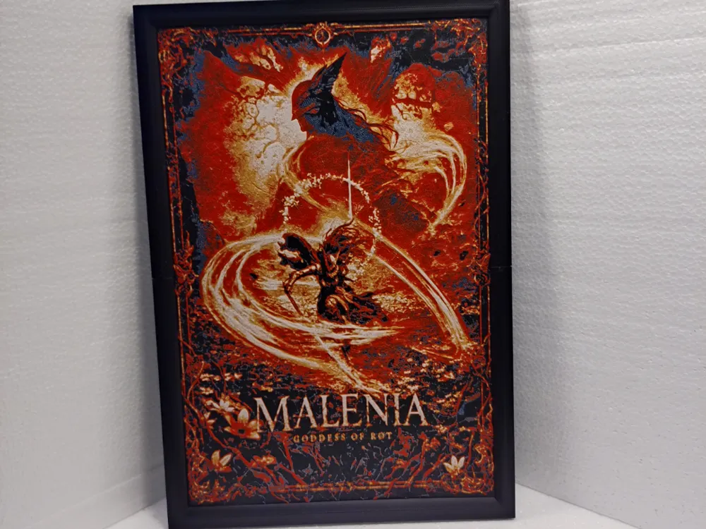 EldenRing Malenia Goddess of Rot by Asgar3D HueForge model: EldenRing Malenia Goddess of Rot by Asgar3D