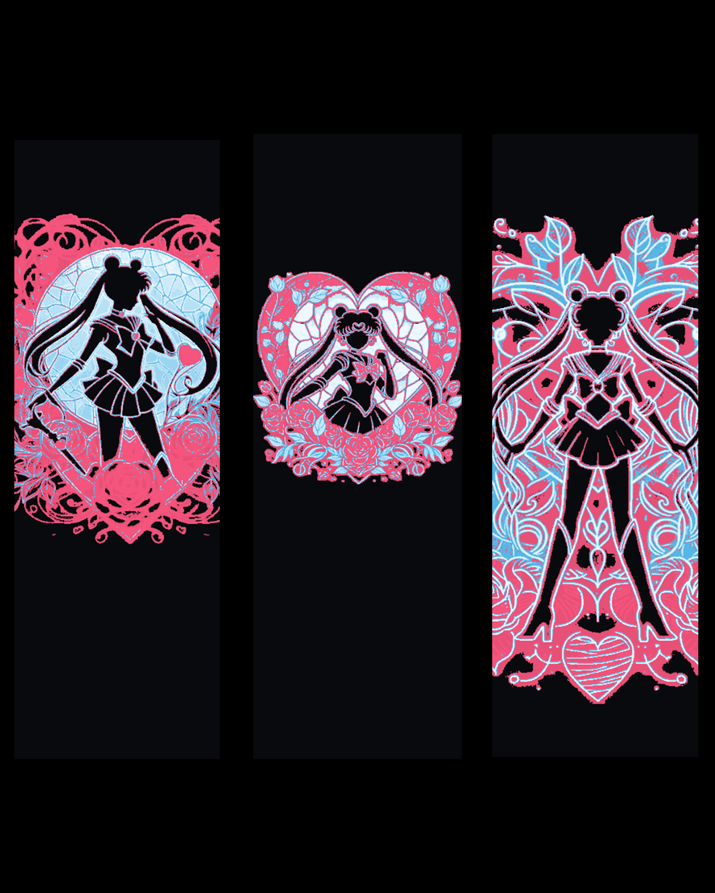 Sailor Moon in neon lights - Set of bookmarks by BooneCo3d HueForge model: Sailor Moon in neon lights - Set of bookmarks by BooneCo3d