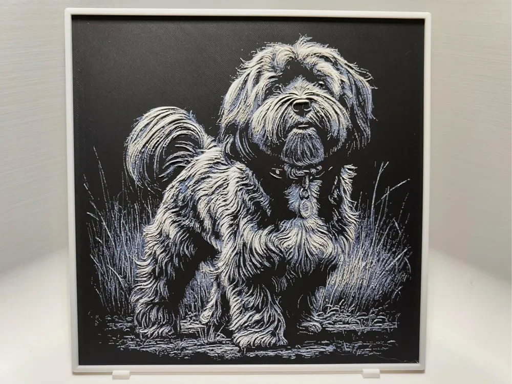 Havanese Dog - Hueforge by BeaN HueForge model: Havanese Dog - Hueforge by BeaN