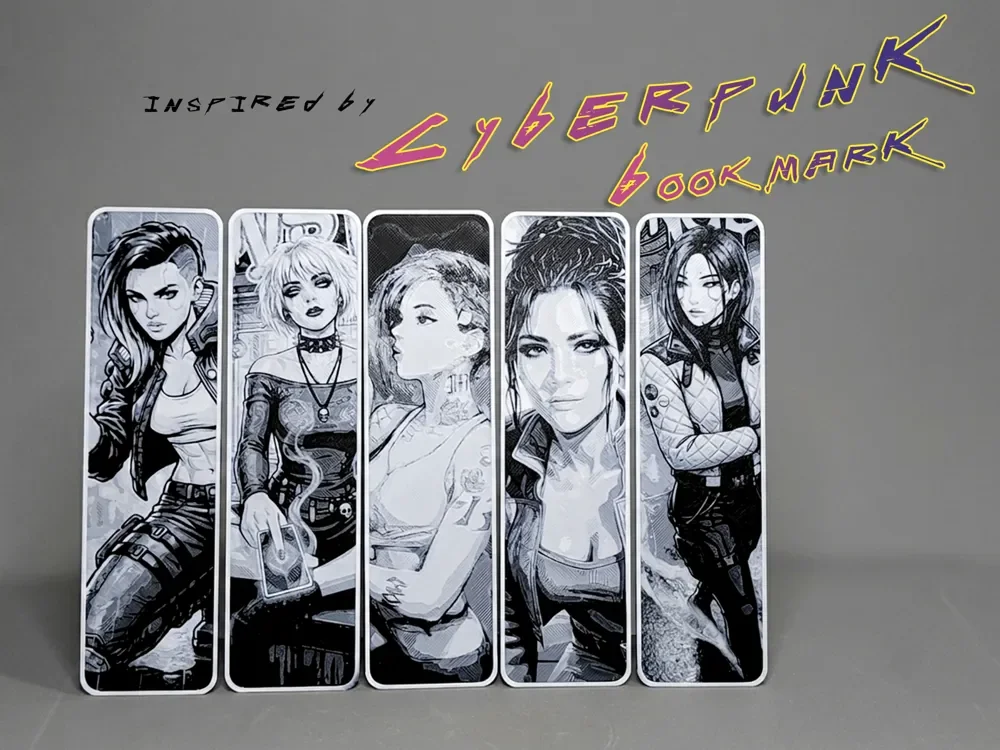 Inspired by Cyberpunk 2077 Bookmark collection by Danz HueForge model: Inspired by Cyberpunk 2077 Bookmark collection by Danz