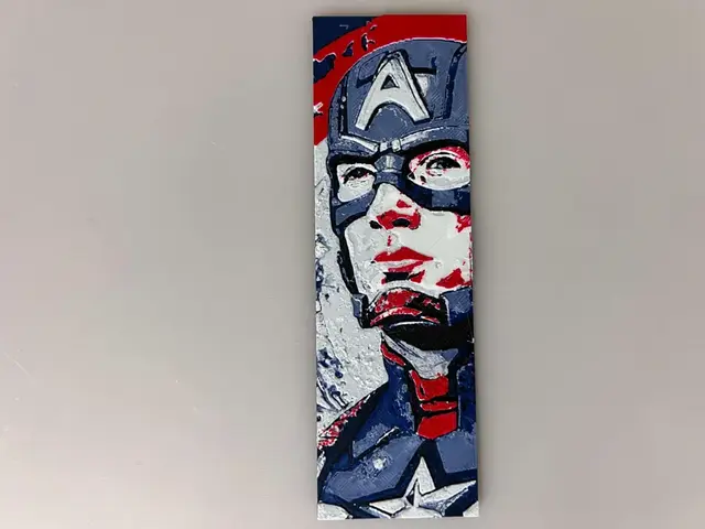 HueForge model: Captain America - Bookmark by 3djd