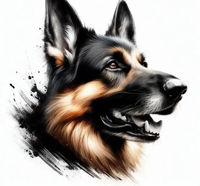 HueForge model: German Shepherd by JustBe 3D Printing