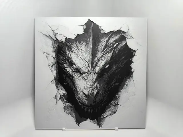 HueForge model: Dragon head breaching through wall - HueForge by BeaN