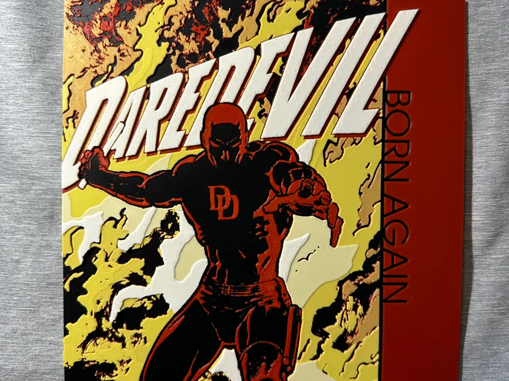 Daredevil Born Again Hueforge by Hey Ben HueForge model: Daredevil Born Again Hueforge by Hey Ben