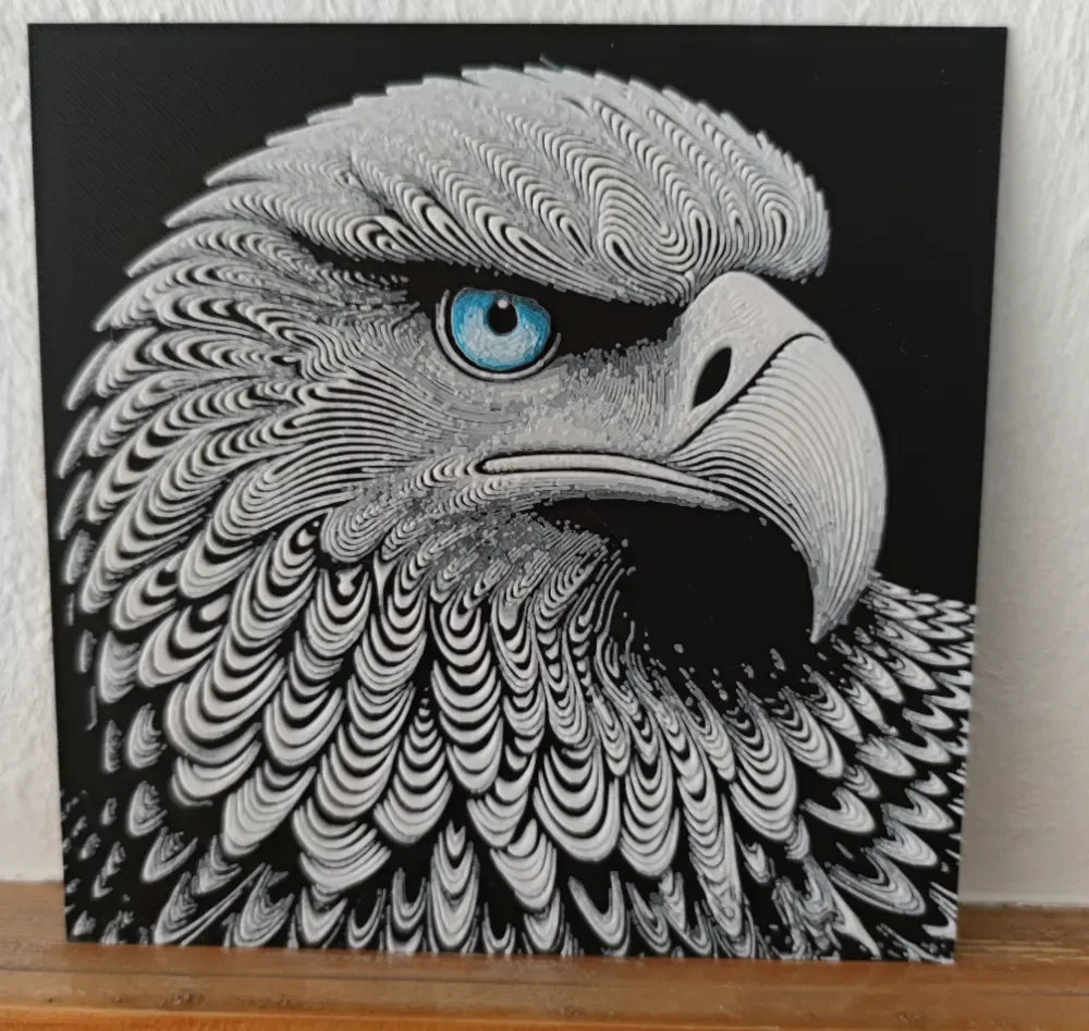 Hueforge of an eagle by Litolunar HueForge model: Hueforge of an eagle by Litolunar