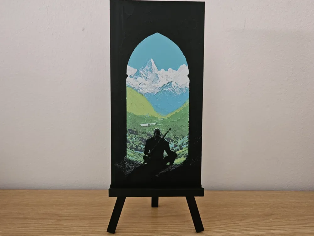 Witcher Geralt Nature Hueforge by Opao HueForge model: Witcher Geralt Nature Hueforge by Opao
