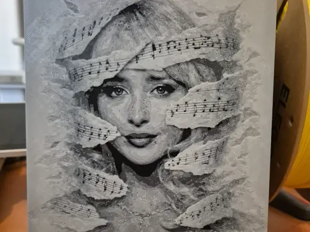 HueForge model: sabrina carpenter song papers hueforge by Buntsta