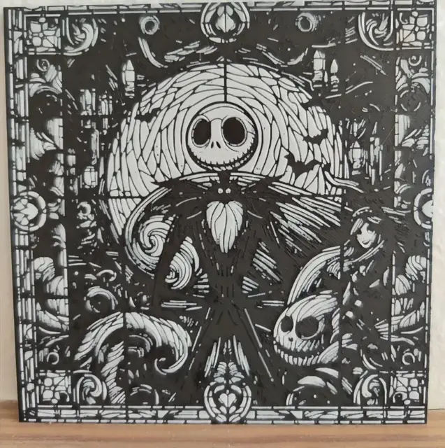 HueForge model: Skeleton jack stained glass window by Litolunar