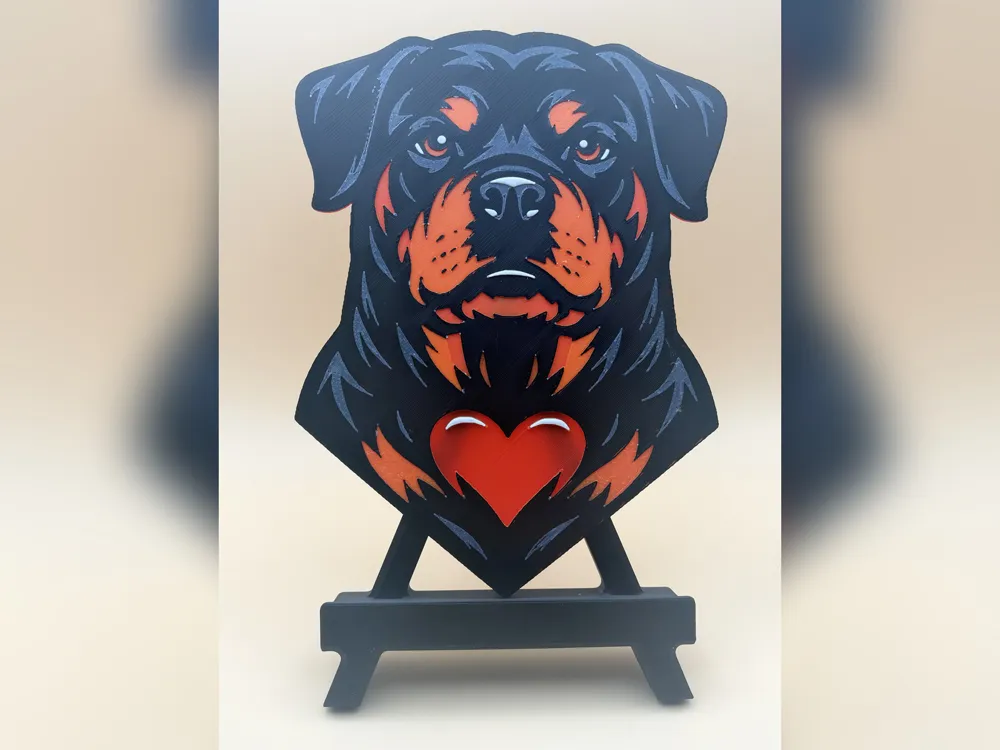 Rottweiler Cutout Hueforge by Thadius HueForge model: Rottweiler Cutout Hueforge by Thadius