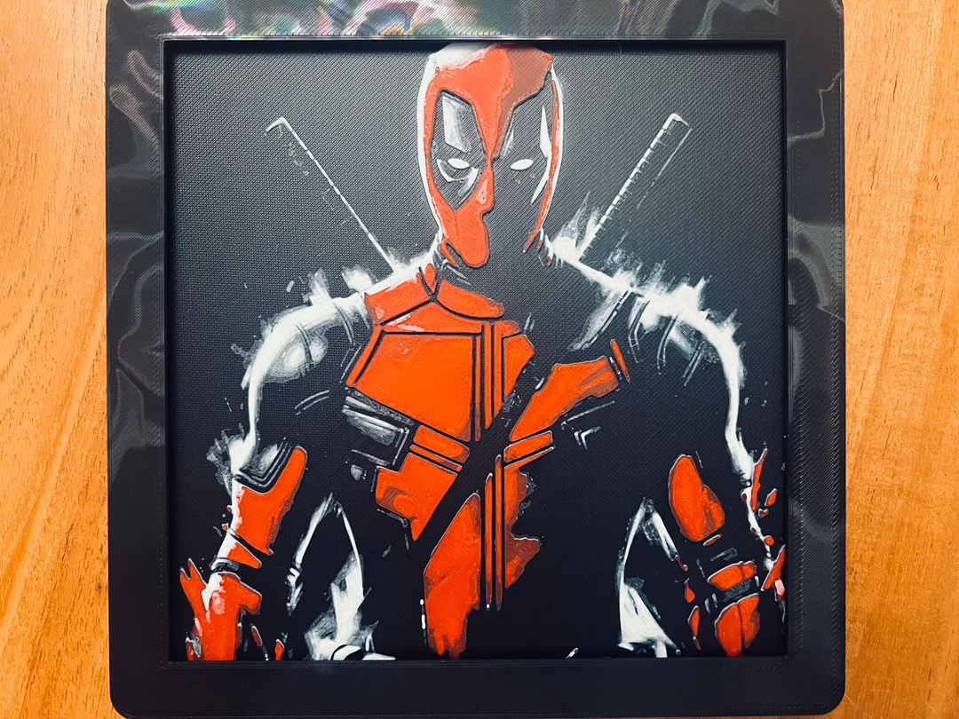 Deadpool by JustBe 3D Printing HueForge model: Deadpool by JustBe 3D Printing