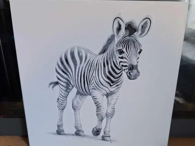 HueForge model: Black and white - Zebra cub - 2 colours - hueforge by 3dGlow