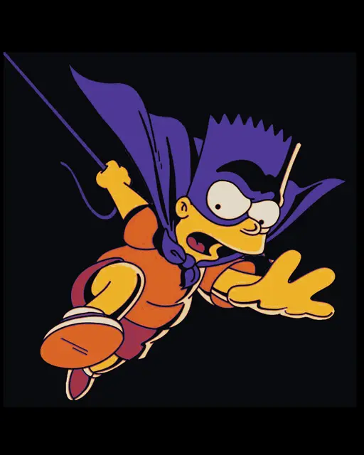 Bartman to the Rescue!  - Cutout Wall art of Bart Simpson - Hueforge
