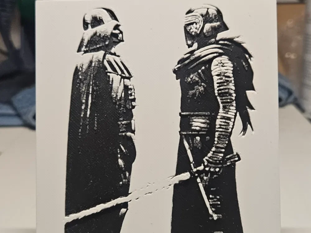 Star Wars Darth Vader and Kylo Ren by Mano's 3d_Art HueForge model: Star Wars Darth Vader and Kylo Ren by Mano's 3d_Art