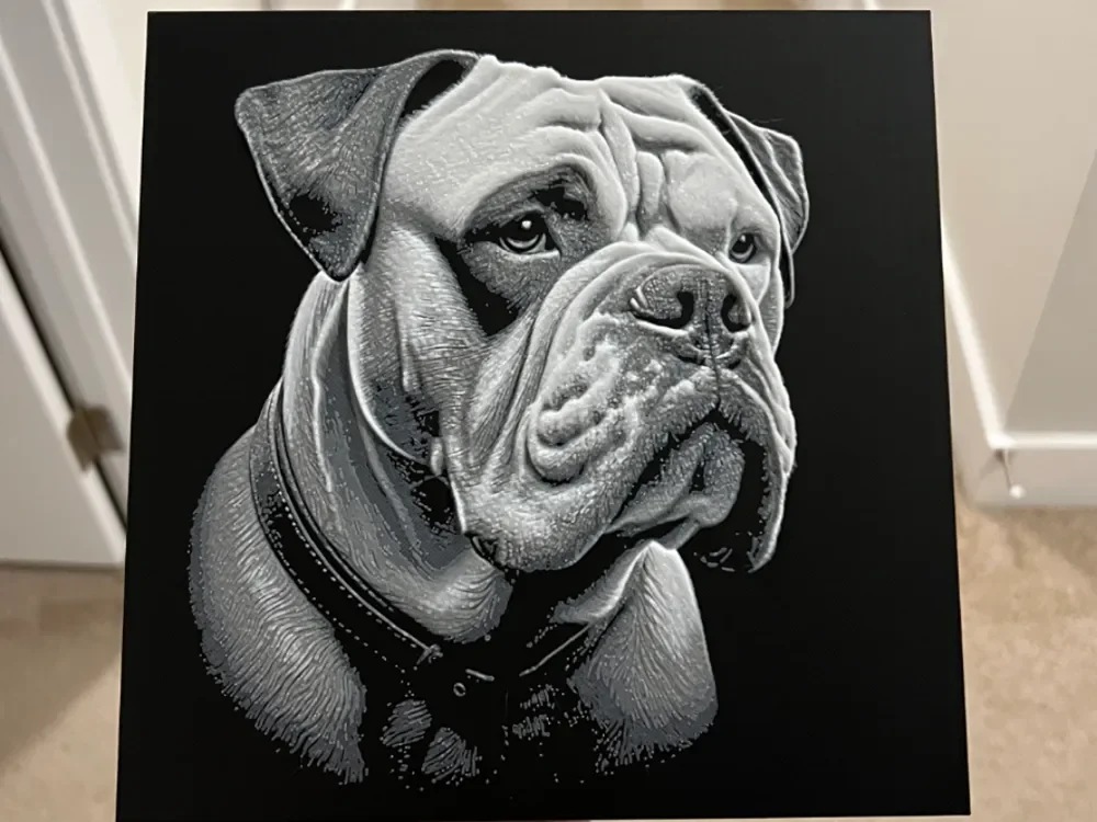 American Bulldog Hueforge Art by RP47 Designs HueForge model: American Bulldog Hueforge Art by RP47 Designs