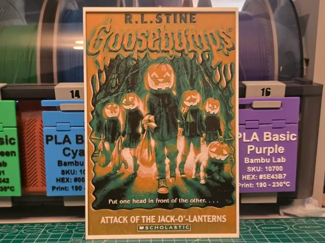 HueForge model: Goosebumps: Attack of the Jack-O'-Lanterns Art by Lumpy3D