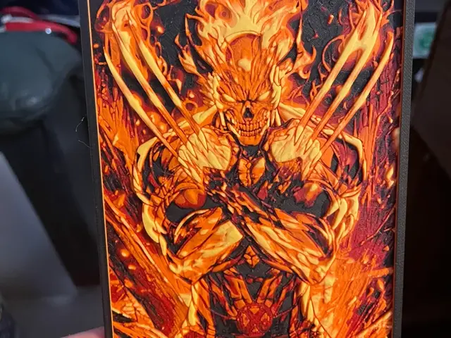HueForge model: GhostRider Wolverine Hueforge by Advancedtechworldwide