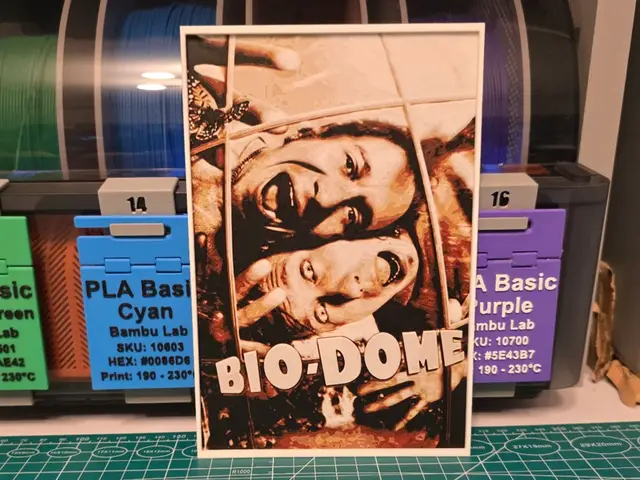 HueForge model: Bio-Dome Movie Poster - Hueforge Art by Lumpy3D