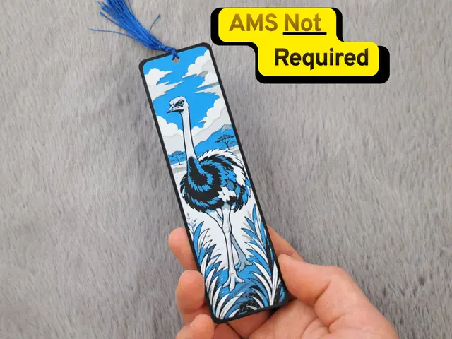 Ostrich Savanna HueForge Bookmark