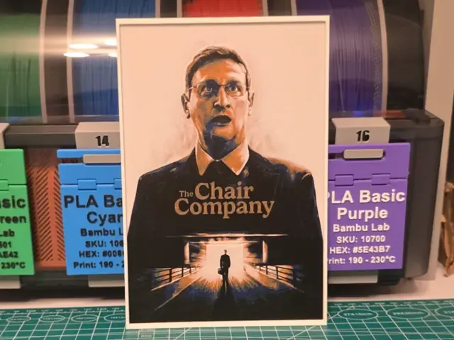 HueForge model: The Chair Company Poster - Hueforge Art by Lumpy3D