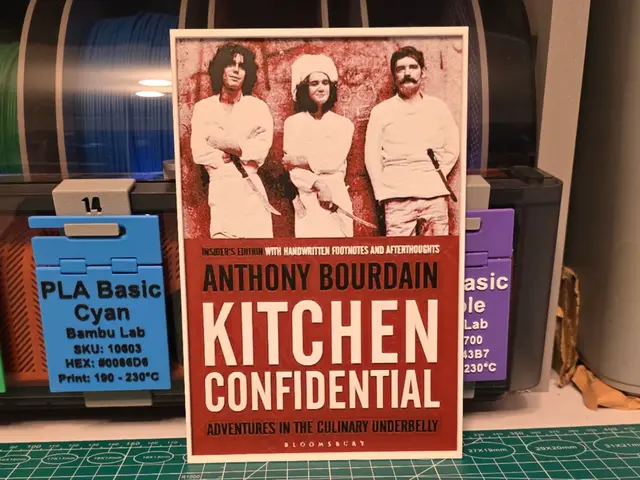 HueForge model: Anthony Bourdain "Kitchen Confidential" Book Art by Lumpy3D
