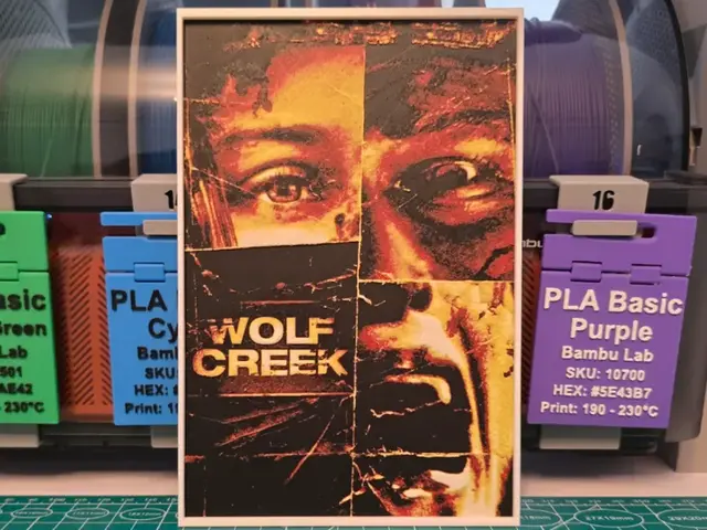 HueForge model: Wolf Creek Movie Poster - Hueforge Art by Lumpy3D