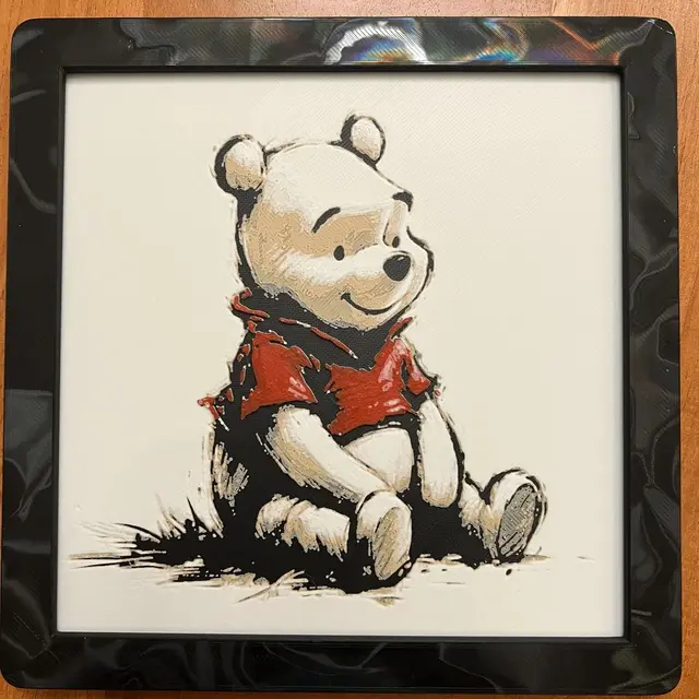 HueForge model: Winnie the Pooh by JustBe 3D Printing