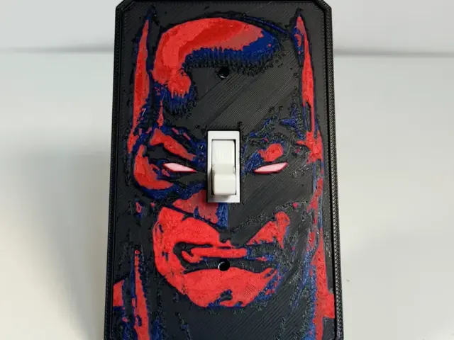 HueForge model: Batman Light Switch Cover Plate Hueforge by Layered Visions