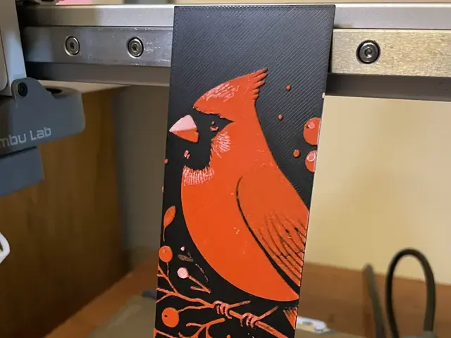 HueForge model: Cardinal Bookmark by 3D_Forged